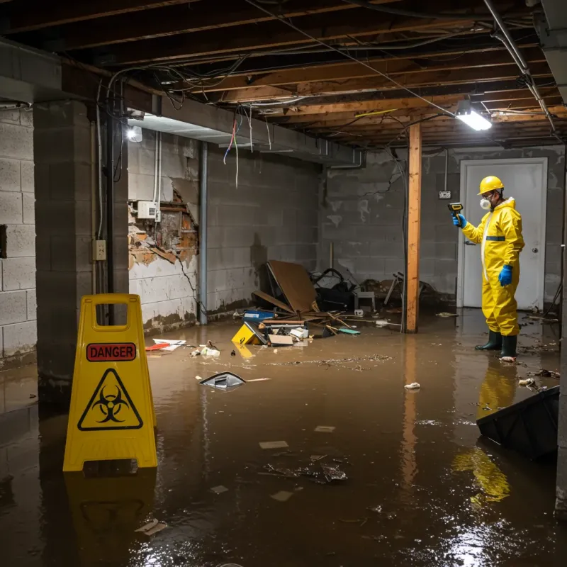 Flooded Basement Electrical Hazard in Newcastle, CA Property